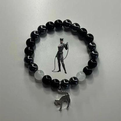 Handmade Bat and CatWoman Bracelet